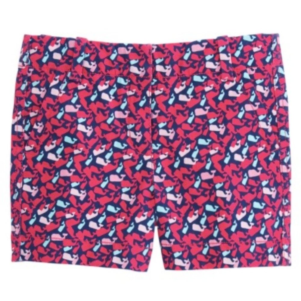 Vineyard Vines Girls Scattered Whale Every Day Shorts size 6 NWT